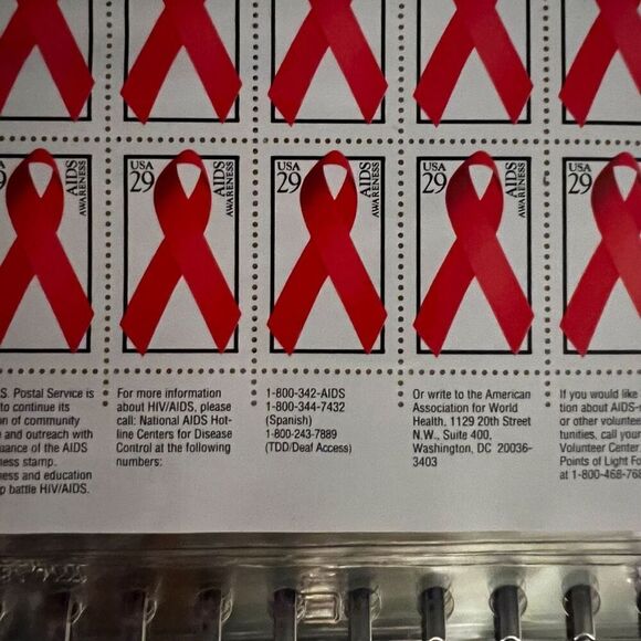 MNH 1993 Aids Awareness 29c Sheet of 50 Stamps  Scott #2806a RARE - Picture 2 of 2